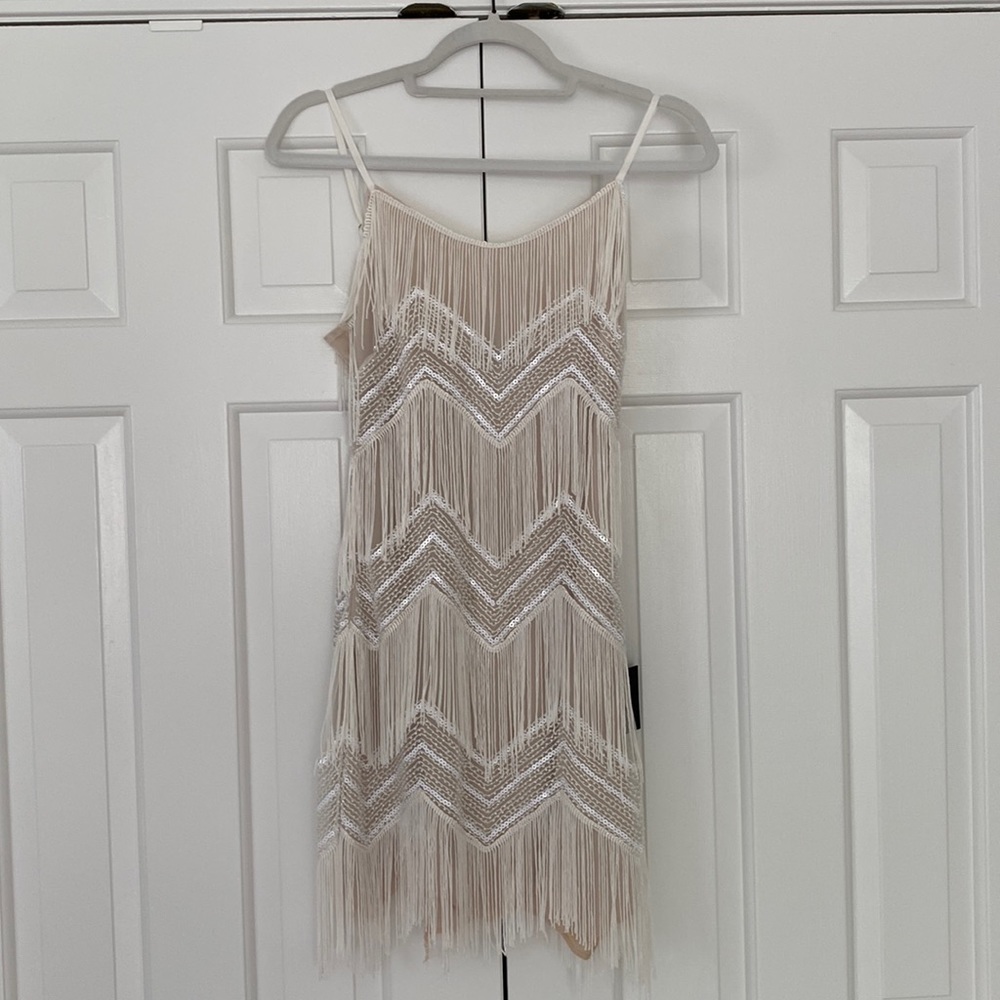 Sequin Frindge Sleeveless Mini Dress